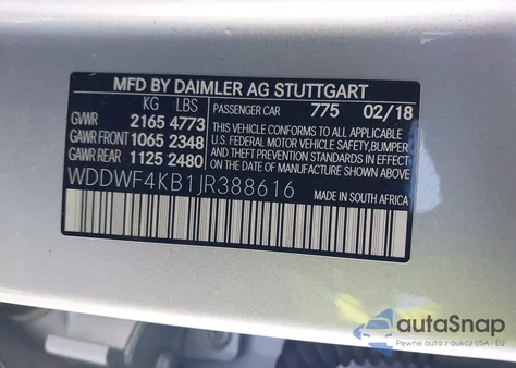 2018 Mercedes-Benz C 300 4Matic из США, поврежденный, VIN WDDWF4KB1JR388616